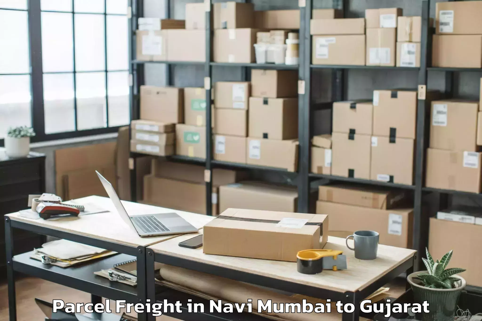 Top Navi Mumbai to Crystal Mall Rajkot Parcel Freight Available